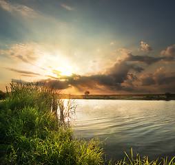 Image showing Evening on the river