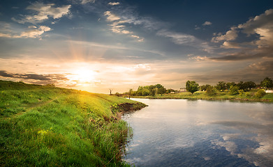 Image showing Reflection in the river