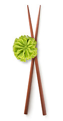 Image showing Chinese sticks and wasabi