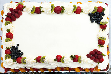 Image showing Blank Cake with Fruit