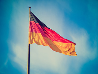 Image showing Retro look German flag