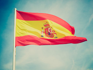 Image showing Retro look Flag of Spain