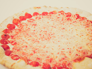 Image showing Retro look Pizza Margherita