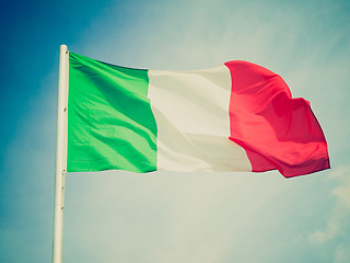 Image showing Retro look Flag of Italy