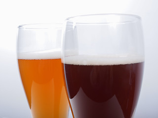 Image showing Two glasses of German beer