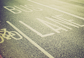 Image showing Retro look Bus lane