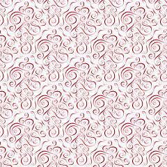 Image showing Vector seamless abstract background with red patterns