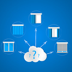Image showing Windows and louvers quest. Optimal choice of windows for home