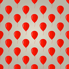 Image showing Vector background for red balloons