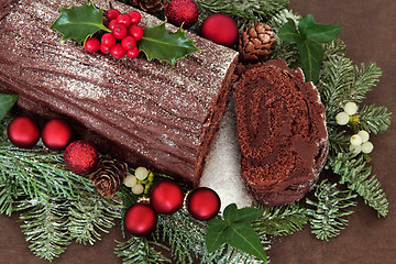 Image showing Chocolate Log Cake