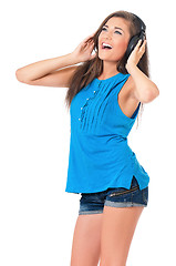 Image showing Girl with headphones