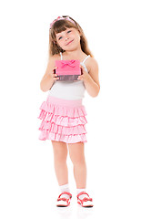 Image showing Girl with gift box