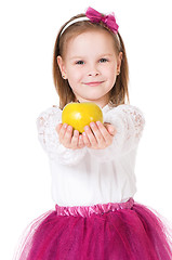 Image showing Girl with apple 