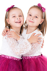 Image showing Happy twins