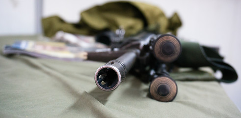 Image showing Rifle and bullets