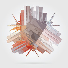 Image showing  Vector. Abstract 3D geometric illustration.