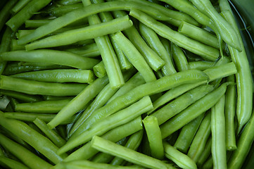 Image showing Close-up of cut string beans.