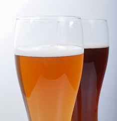 Image showing Two glasses of German beer