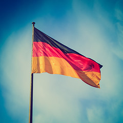 Image showing Retro look German flag