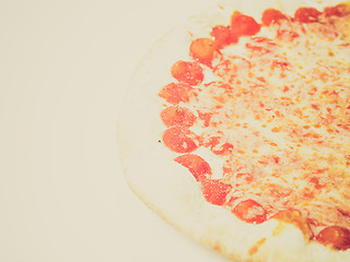 Image showing Retro look Pizza Margherita