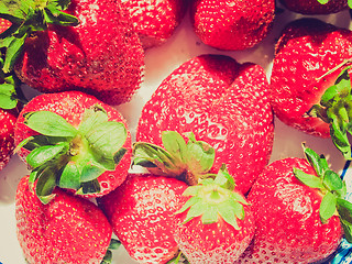 Image showing Retro look Strawberries