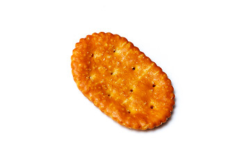 Image showing oval cracker over white