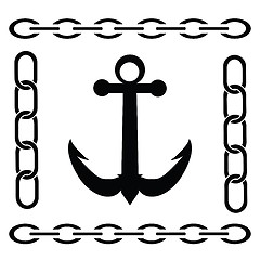 Image showing silhouette of anchor