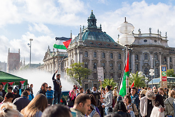 Image showing Demonstration supporting of Palestine in the center of Europe