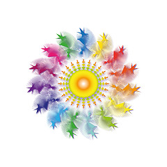 Image showing Abstract colorful flower.