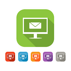 Image showing Color set of flat mail icon
