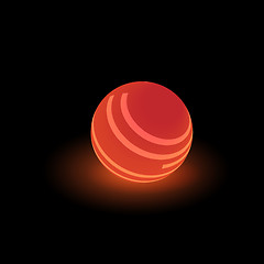 Image showing Red luminous ball