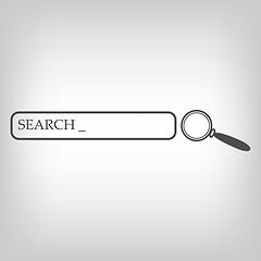 Image showing Search bar and magnifying glass
