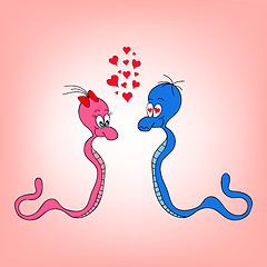 Image showing Worms in love