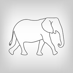 Image showing Elephant silhouette