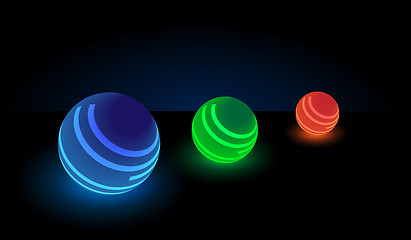 Image showing Luminous balls