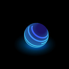 Image showing Blue luminous ball