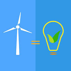 Image showing Wind turbine as eco-friendly source of energy