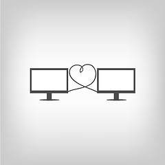 Image showing Virtual love