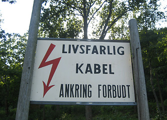 Image showing Warning Sign in Norway