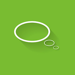 Image showing Speech bubble on green background