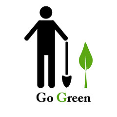 Image showing Go green emblem