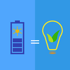 Image showing Solar battery as eco-friendly source of energy