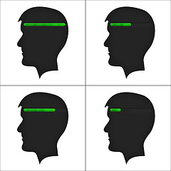 Image showing Set of heads with loading symbol.