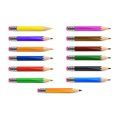 Image showing Set of color pencils