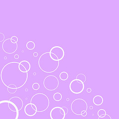 Image showing Abstract background with white circles on pink