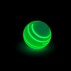 Image showing Green luminous ball