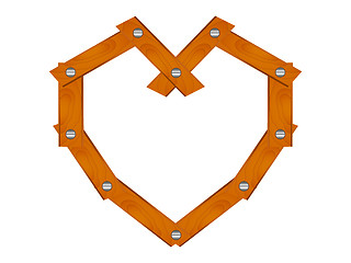 Image showing Wooden heart