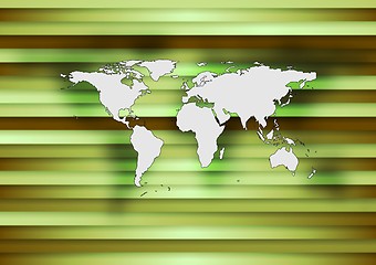 Image showing Abstract world map tech background