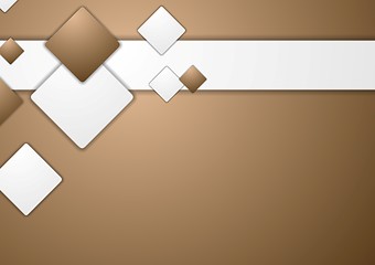 Image showing Abstract tech brown background