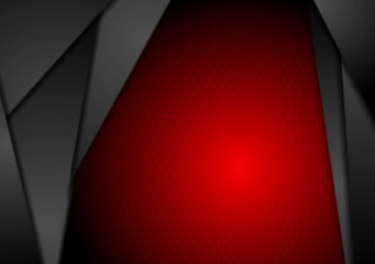 Image showing Abstract dark vector tech background